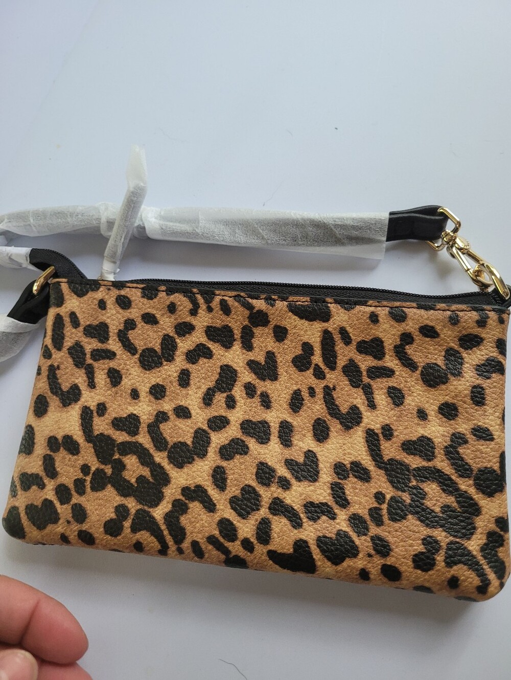 Cole Haan Leopard Print Crossbody — Tan and Black - Picture 4 of 5